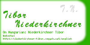 tibor niederkirchner business card